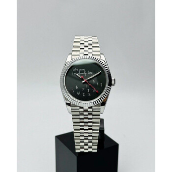 Custom Seiko Mod • Premium Black “Who Cares” No-Date • 36mm
